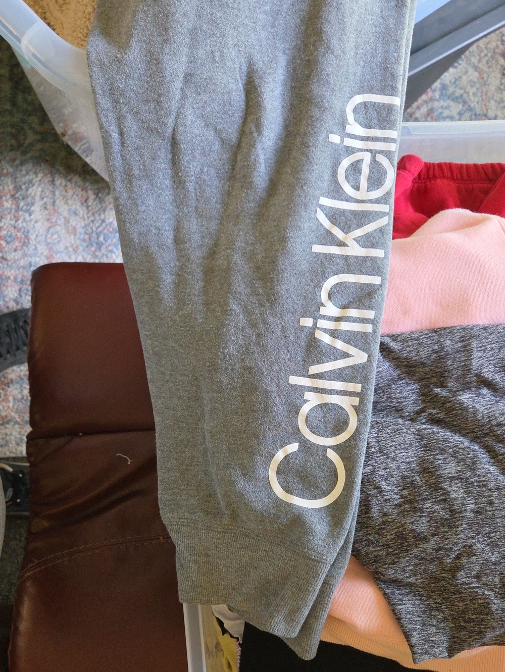 Calvin Klein Gray Logo Joggers for Women